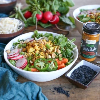 Vegan Ramen with Spicy Curried Tofu Crumbles