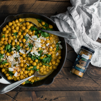 Coconut Turmeric Chickpeas with Spinach