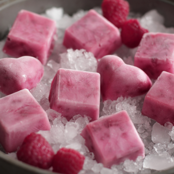 Frozen Raspberry Vanilla Yogurt Bites