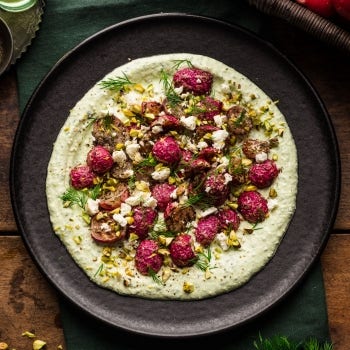 Roasted Radishes With Herbed Whipped Feta