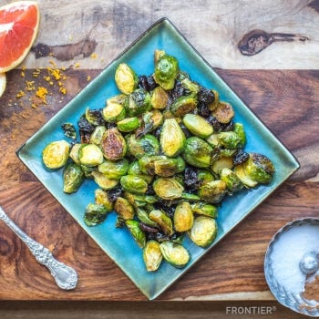 Roasted Brussels Sprouts with Cranberry Orange Marinade