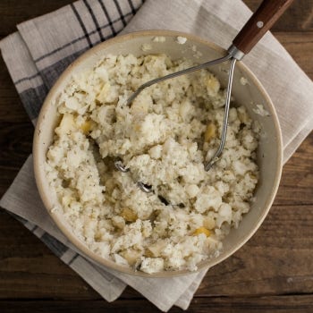 Herbed Mashed Cauliflower with Root Vegetables