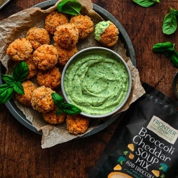 Cheddar Arancini with Creamy Garlic and Basil Pesto Sauce