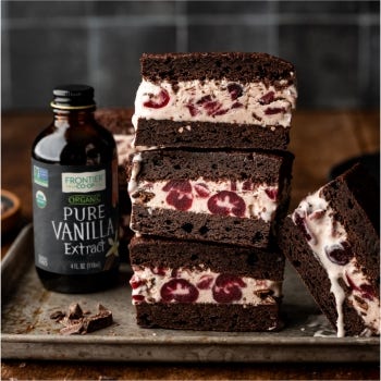 Brownie Cherry Chip Ice Cream Sandwiches