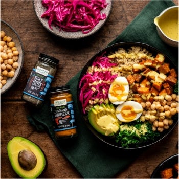 Grain Bowl with Turmeric Tahini Dressing