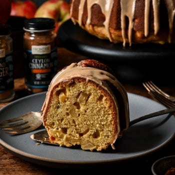 Apple Spice Bundt Cake with Cinnamon Maple Glaze