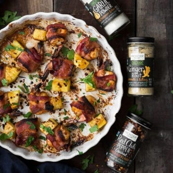 Bacon-Wrapped Shrimp and Pineapple Bites