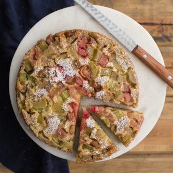 Cardamom Rhubarb Upside Down Cake