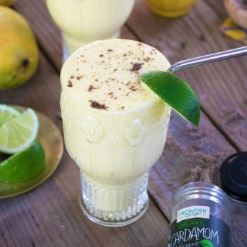 Coconut Mango Lassi with Cardamom
