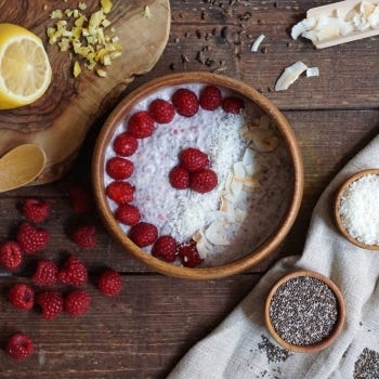 Lemon Raspberry Chia Seed Pudding