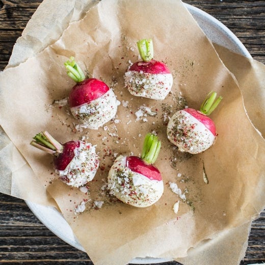 Butter Dipped Radishes with Thyme