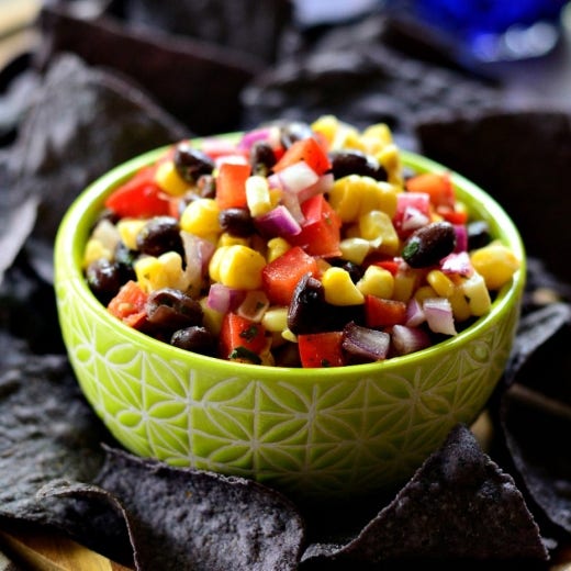 Corn, Red Pepper and Black Bean Salsa