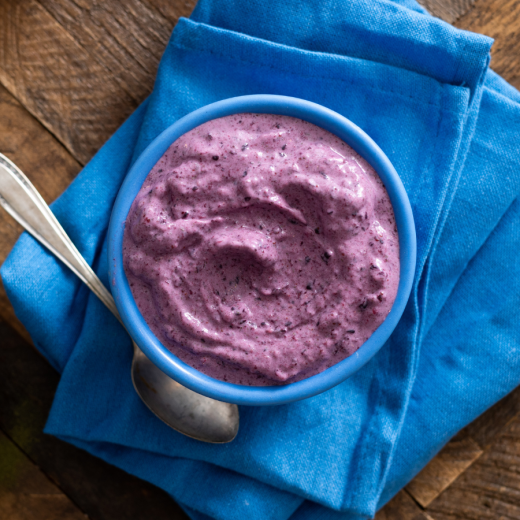 Instant Moringa and Blueberry Frozen Yogurt