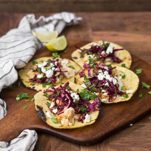 Grilled Fish Tacos with Cilantro Lime Dressing Grilled Fish Tacos with Cilantro Lime Dressing