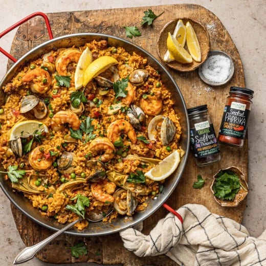 Spanish Paella with Saffron and Smoked Paprika Spanish Paella with Saffron and Smoked Paprika