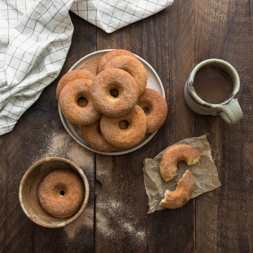 Vanilla Sourdough Doughnuts with Cinnamon-Sugar Vanilla Sourdough Doughnuts with Cinnamon-Sugar