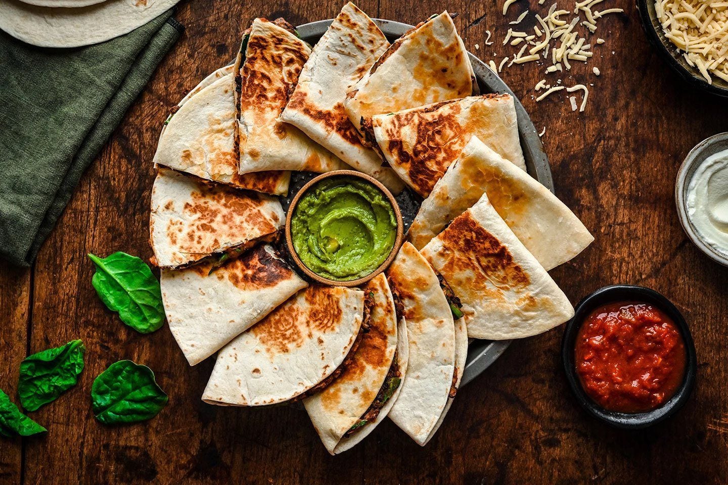 Plate of quesadillas